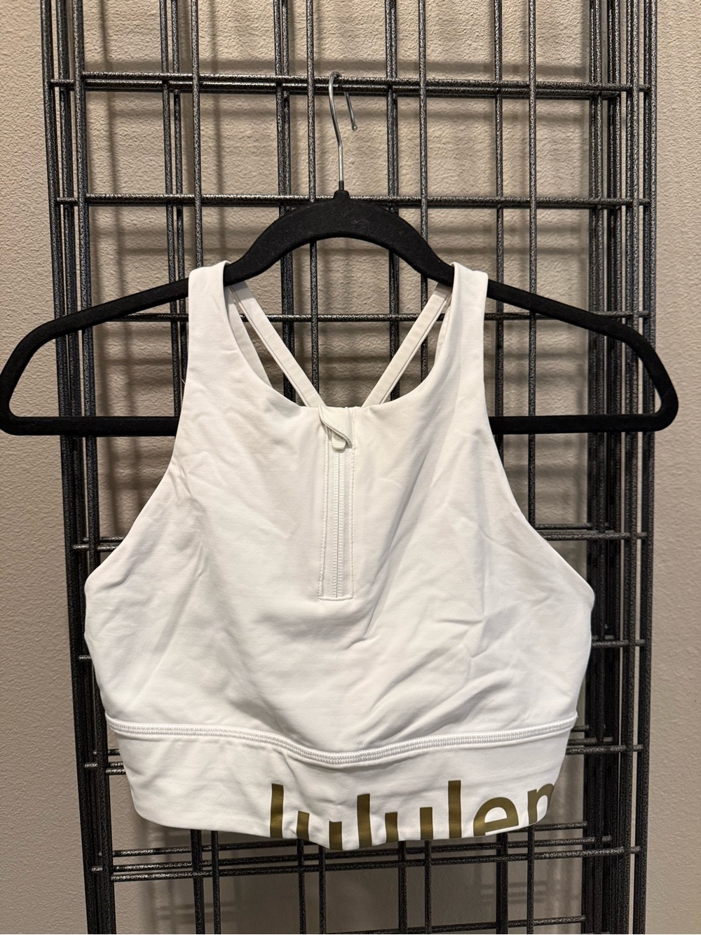 lululemon athletica White High-Neck Zip Front Sports Bra